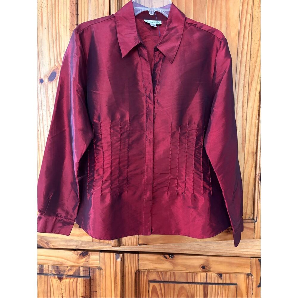 Coldwater Creek Shimmery Blouse with Beading